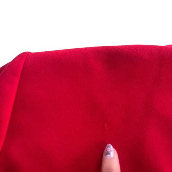 Calvin Klein Women's 24W Plus Bright Red Gold Button Front Blazer Preppy Holiday - Picture 15 of 16